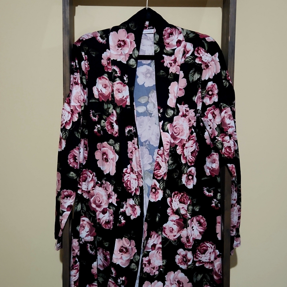 Knee Length floral cardigan